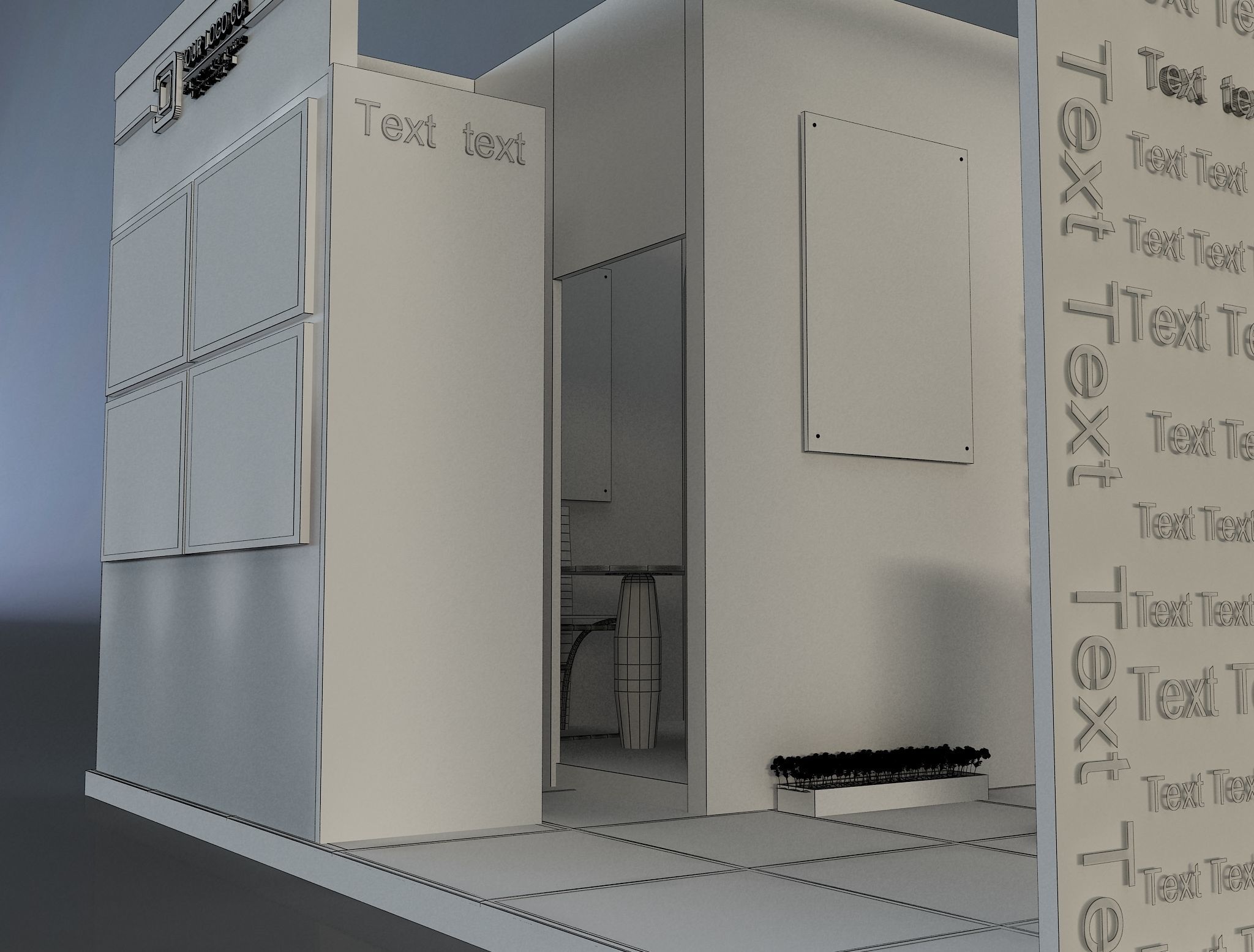 Booth Exhibition Stand a648b  3D model_11