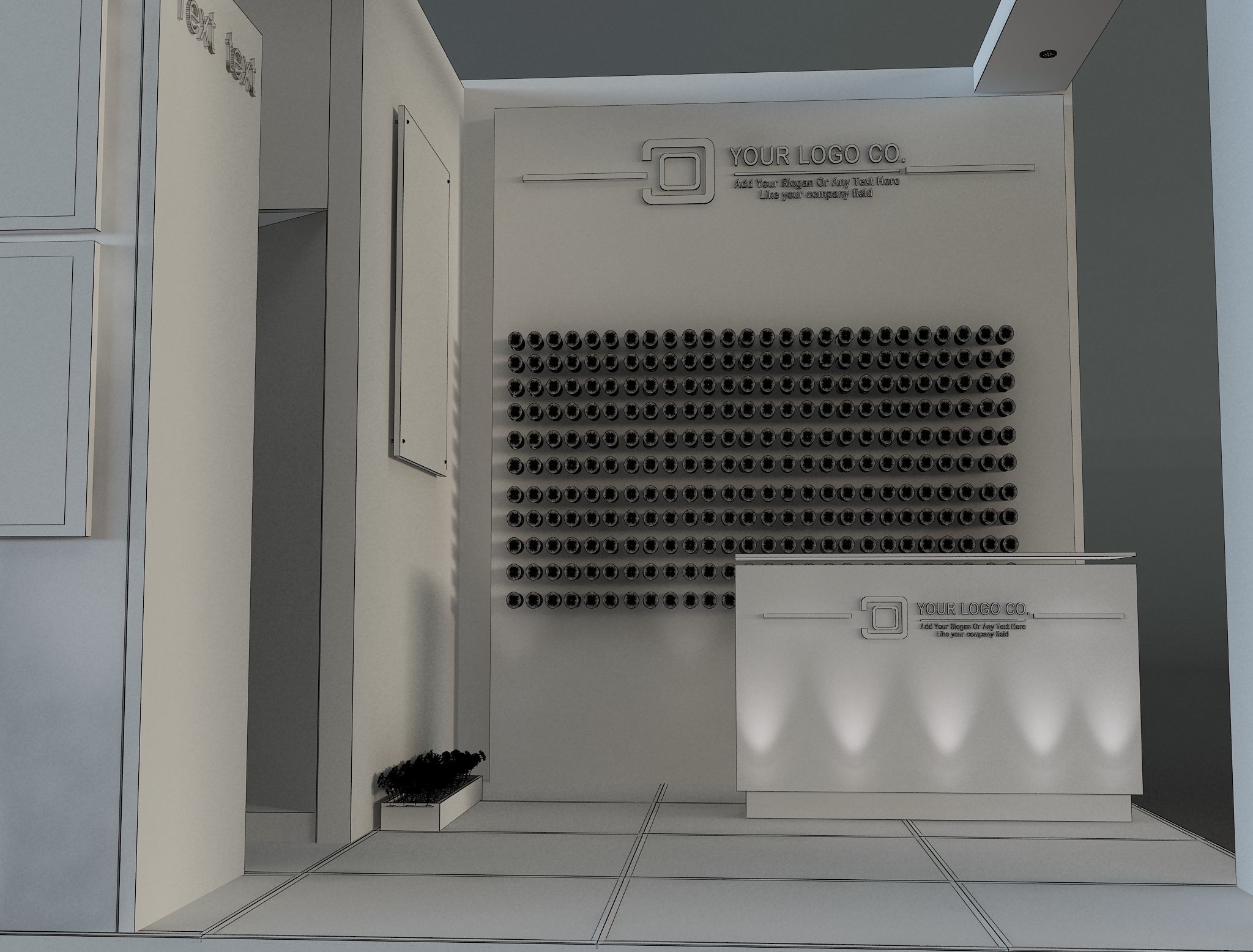 Booth Exhibition Stand a648b  3D model_5