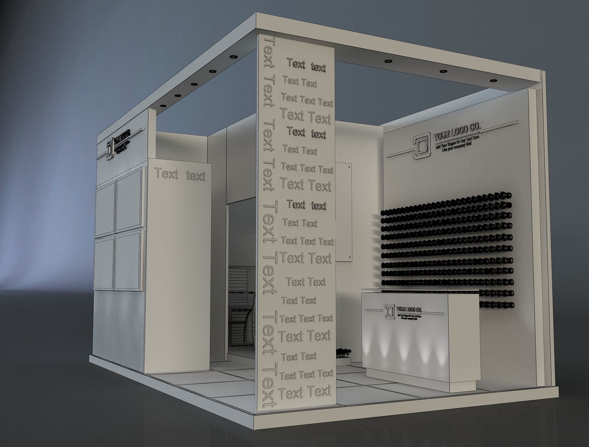 Booth Exhibition Stand a648b  3D model_3