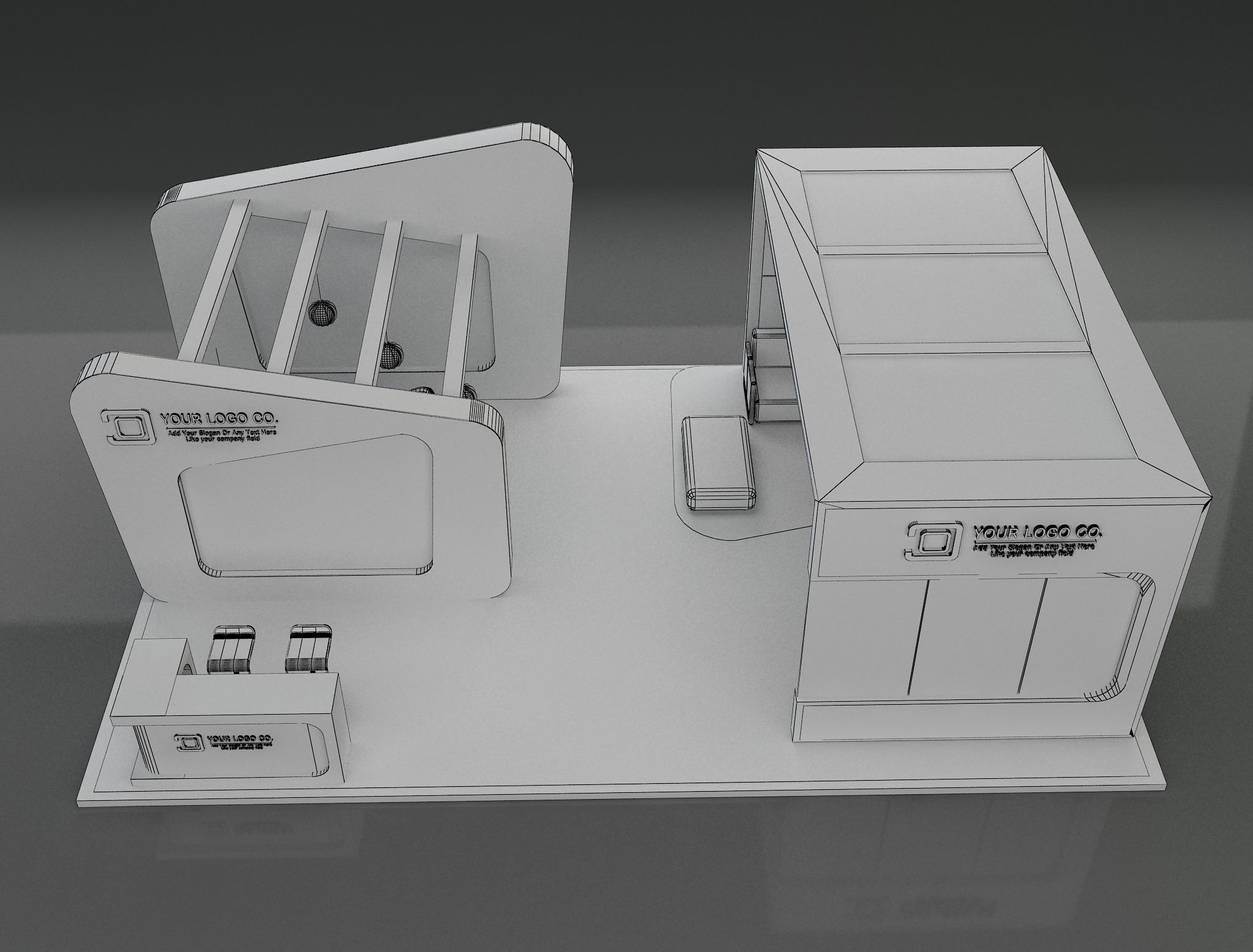 Booth Exhibition Stand a649a  3D model_1