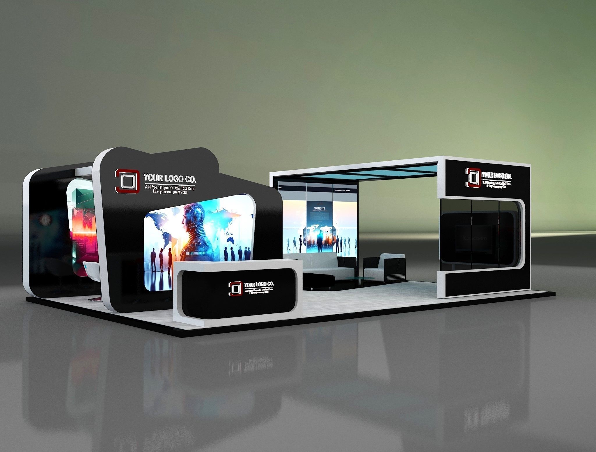Booth Exhibition Stand a649a  3D model_4