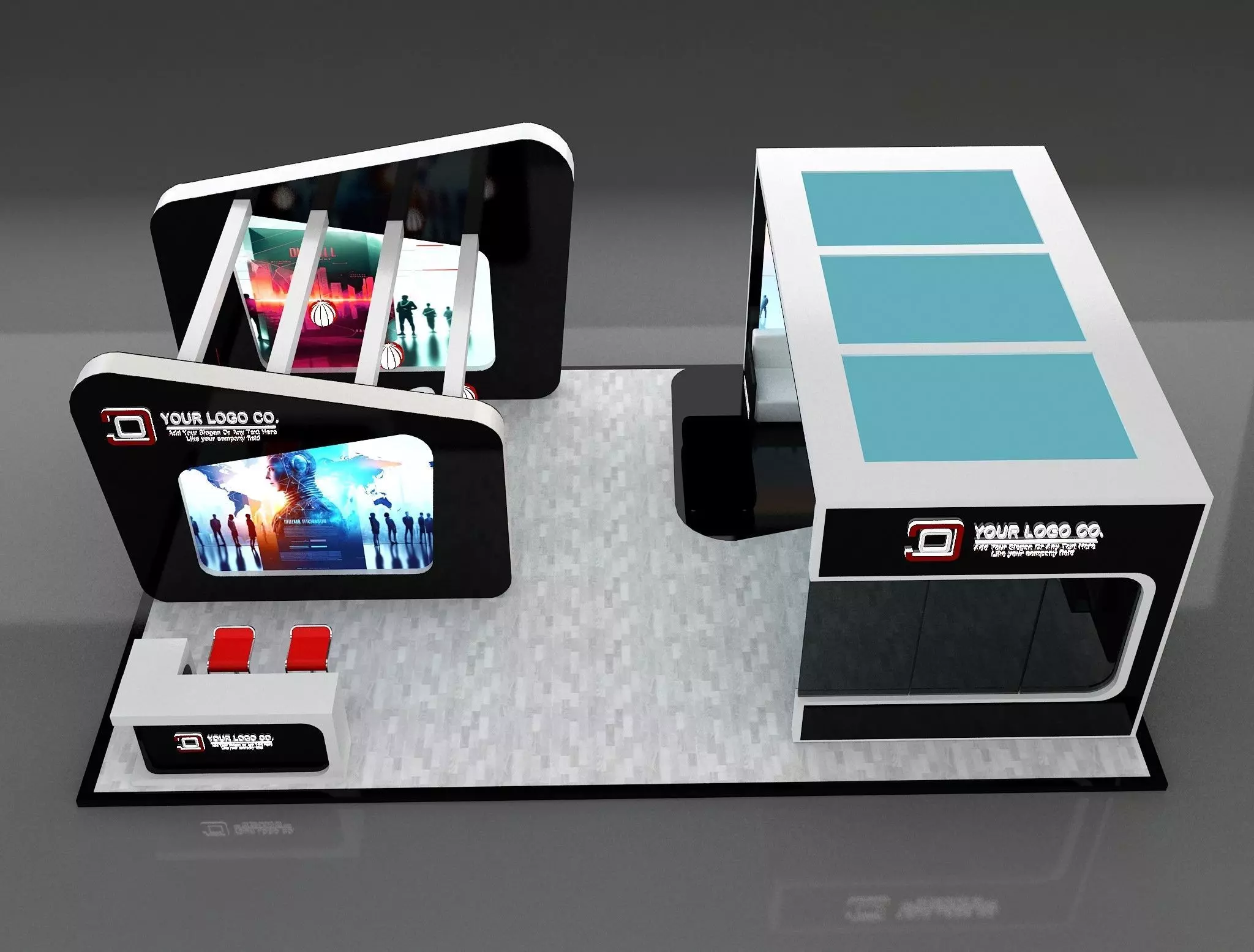 Booth Exhibition Stand a649a  3D model_0