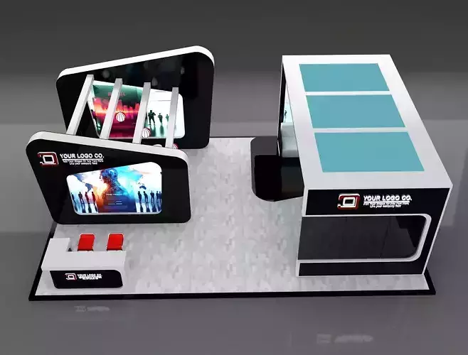 Booth Exhibition Stand a649a  3D model
