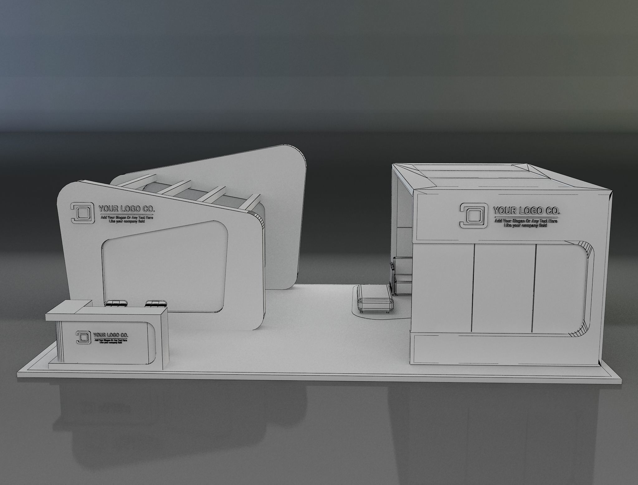 Booth Exhibition Stand a649a  3D model_11