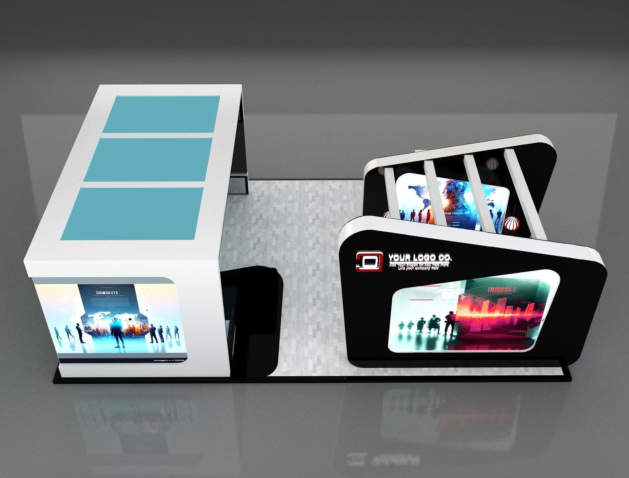 Booth Exhibition Stand a649a  3D model_14
