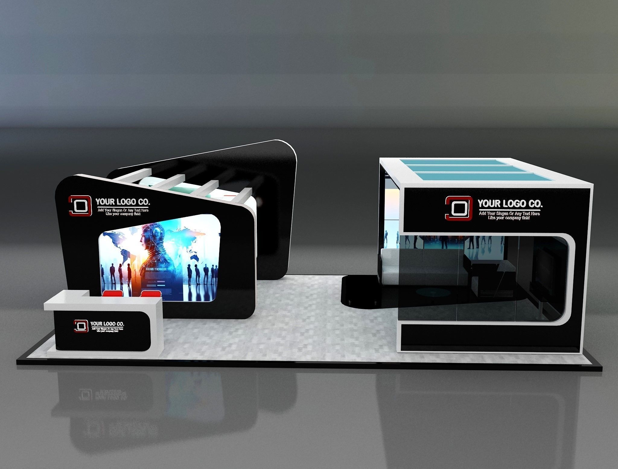 Booth Exhibition Stand a649a  3D model_10