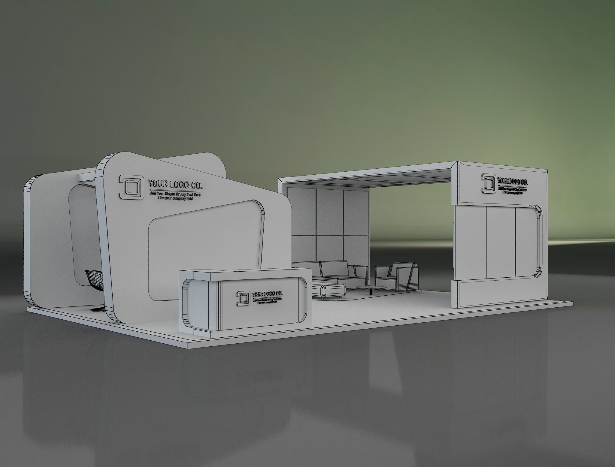 Booth Exhibition Stand a649a  3D model_5