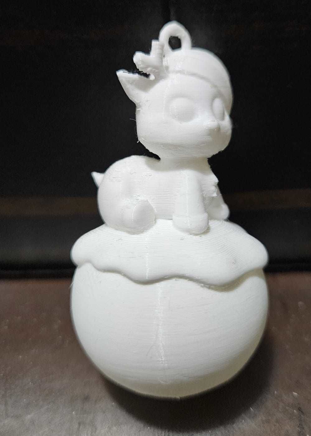 Reindeer Christmas Ball 3D print model_4