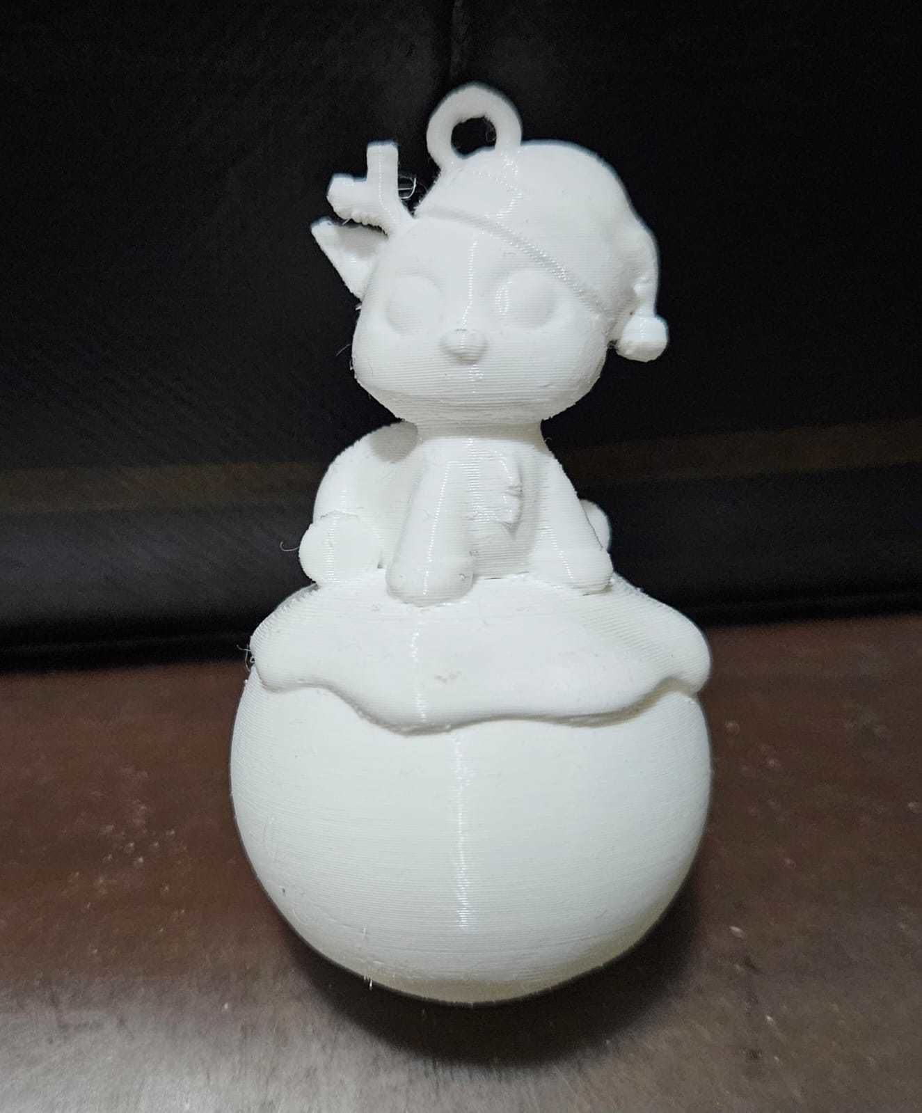 Reindeer Christmas Ball 3D print model_11