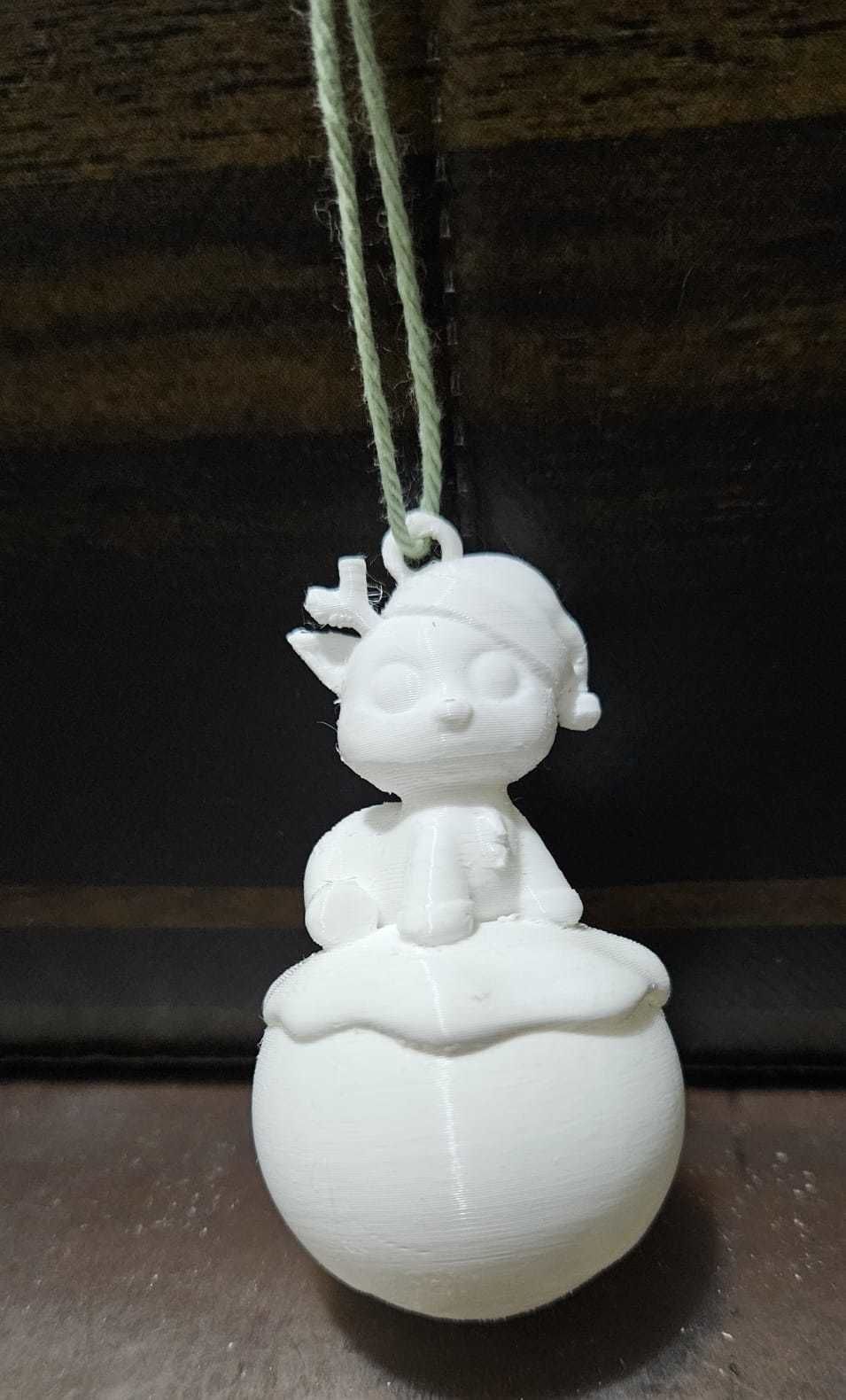 Reindeer Christmas Ball 3D print model_13