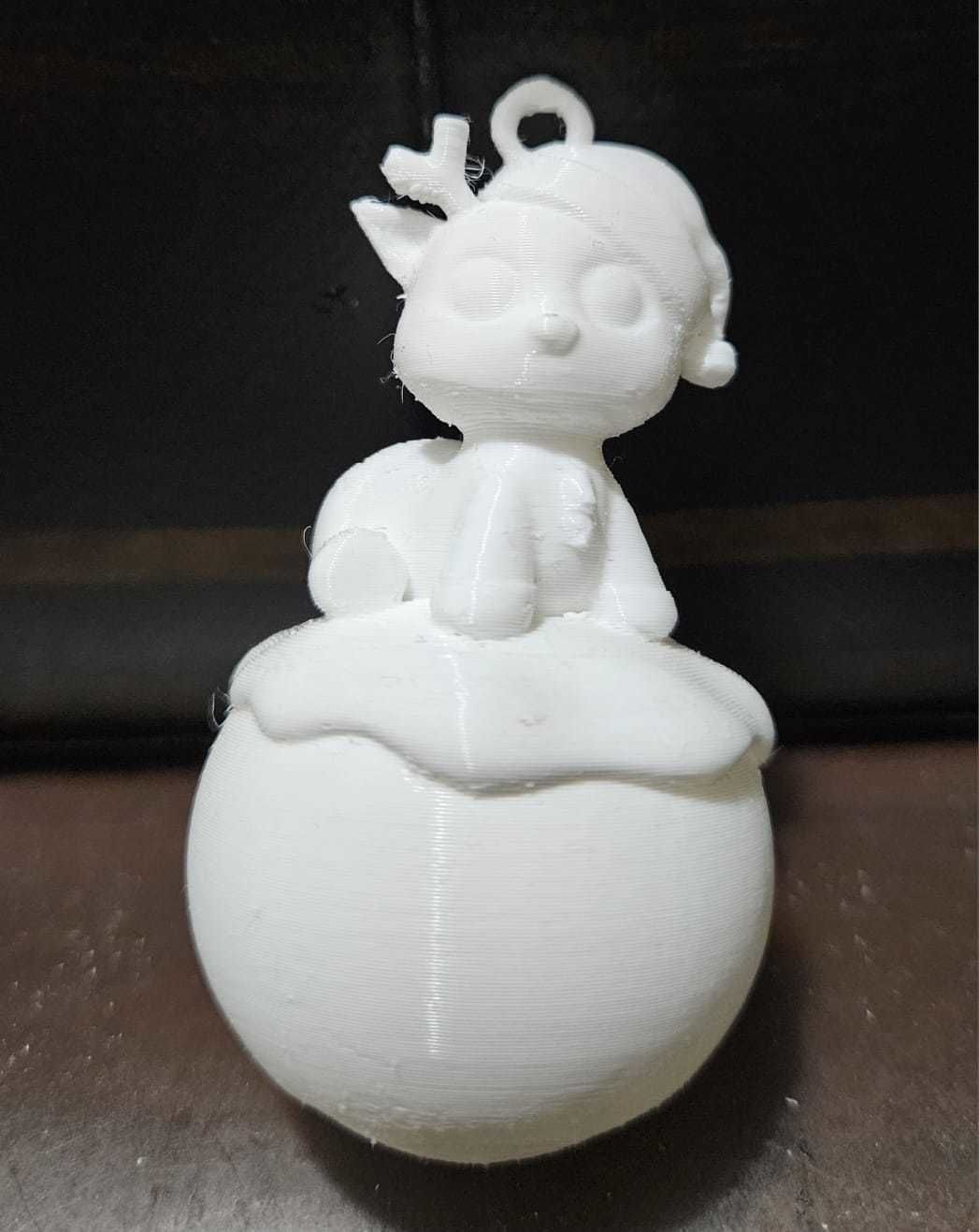 Reindeer Christmas Ball 3D print model_12