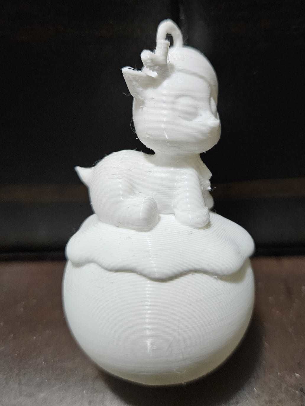 Reindeer Christmas Ball 3D print model_5