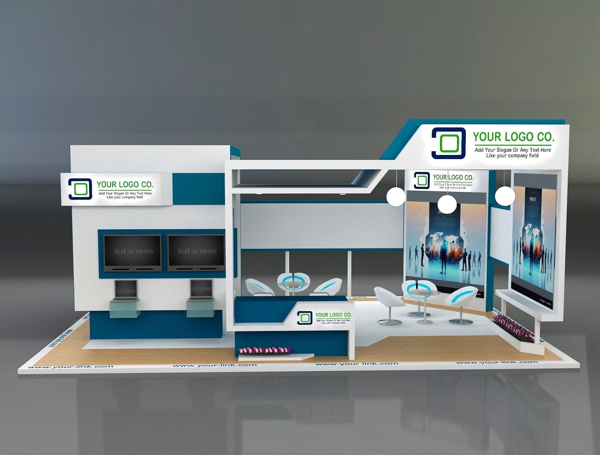 Booth Exhibition Stand a649b 3D model_6