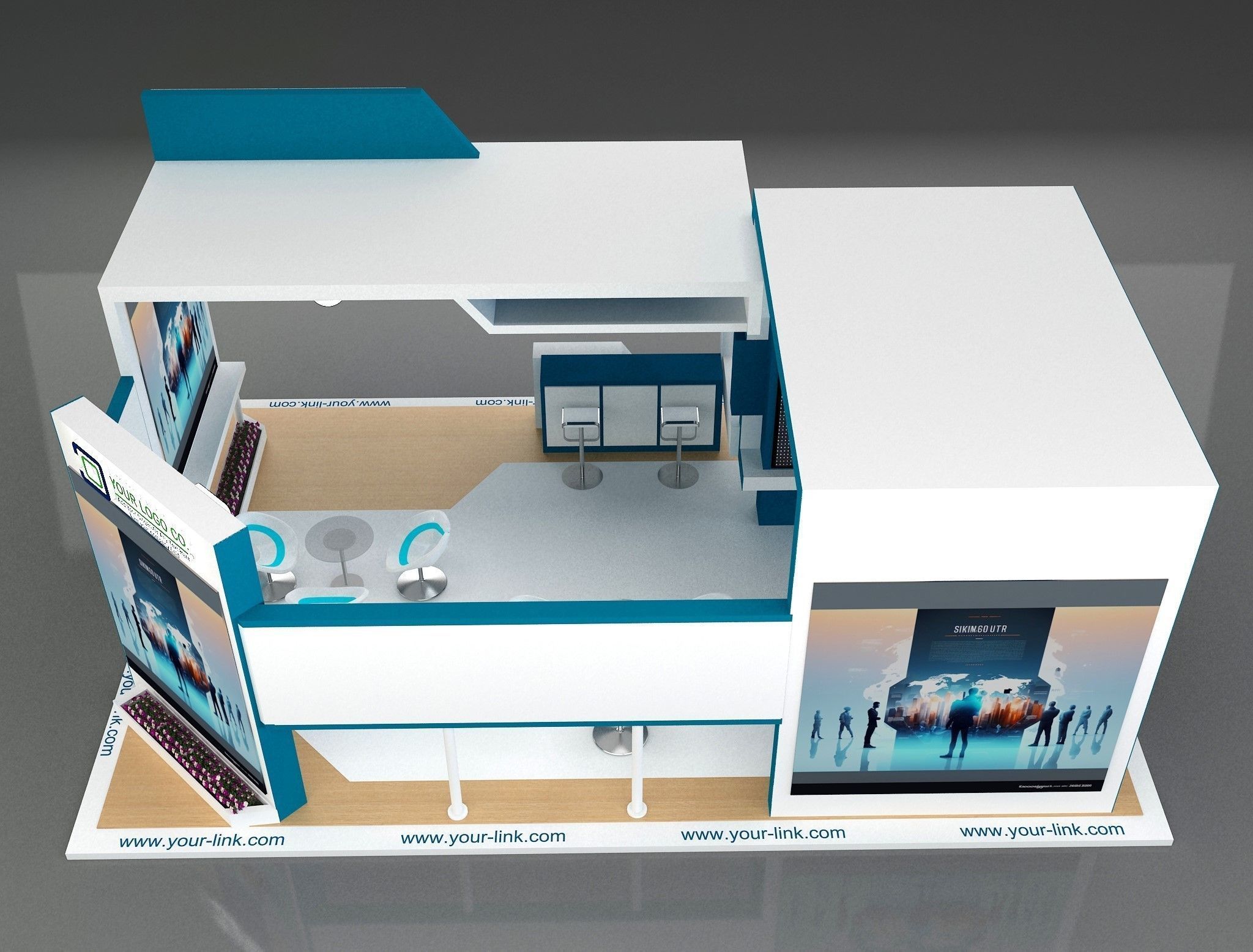 Booth Exhibition Stand a649b 3D model_12
