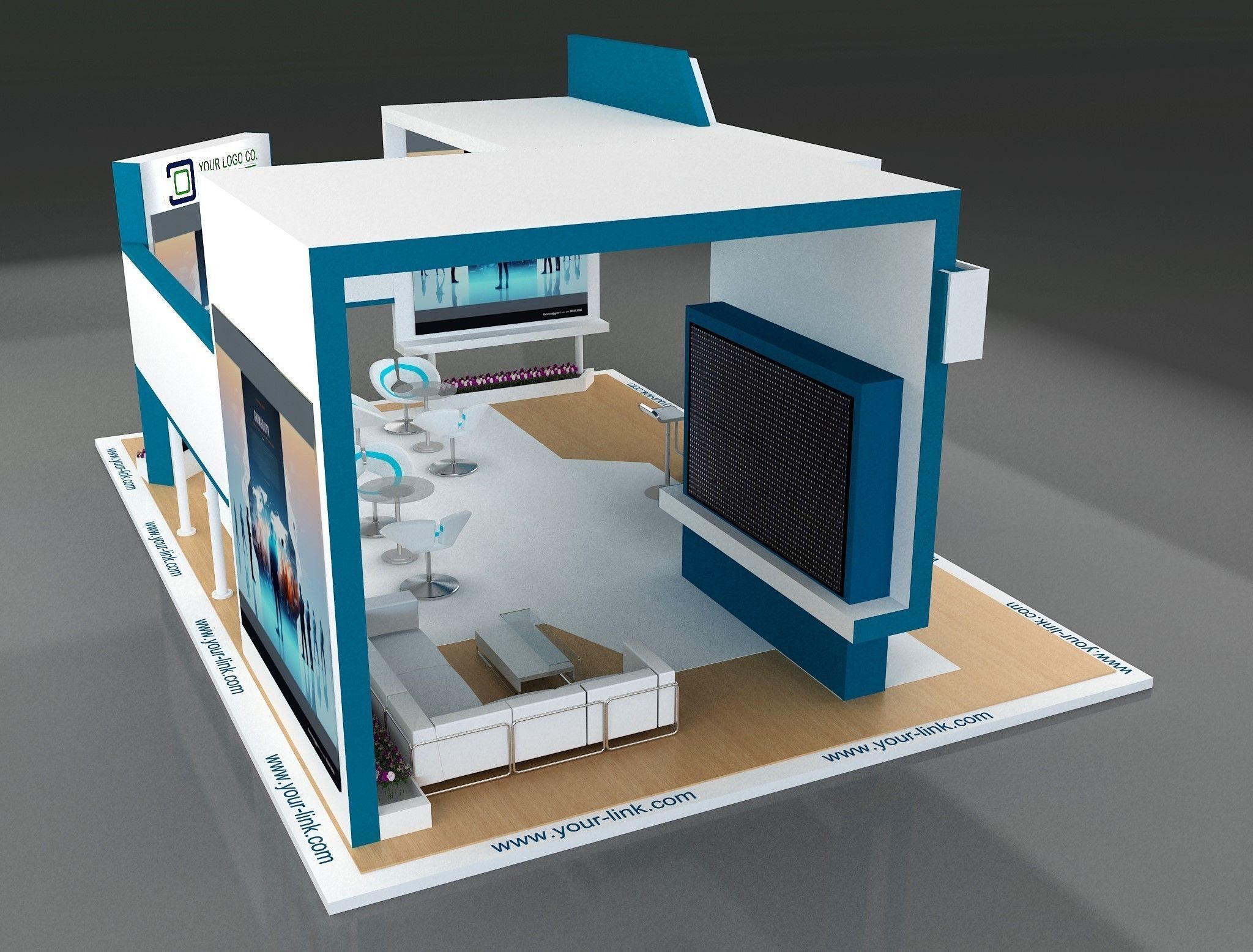 Booth Exhibition Stand a649b 3D model_14