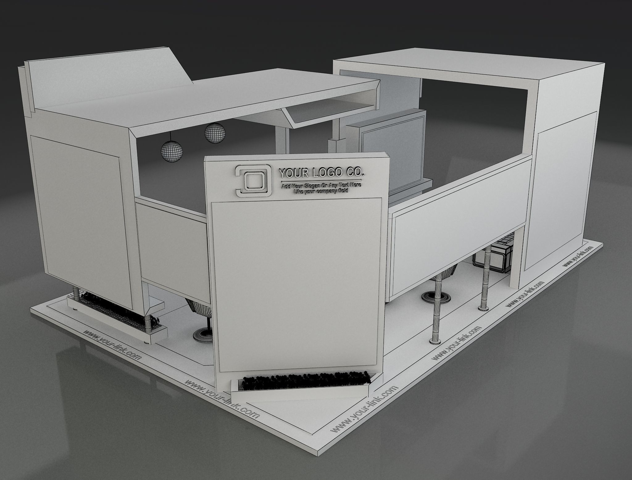 Booth Exhibition Stand a649b 3D model_11