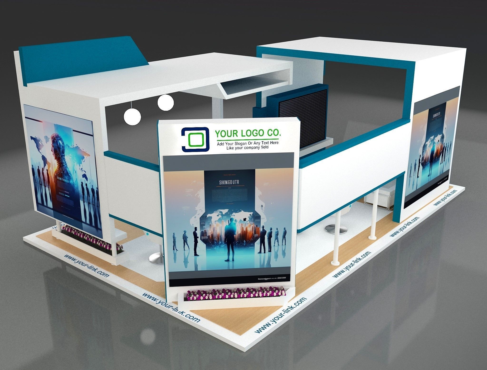 Booth Exhibition Stand a649b 3D model_10