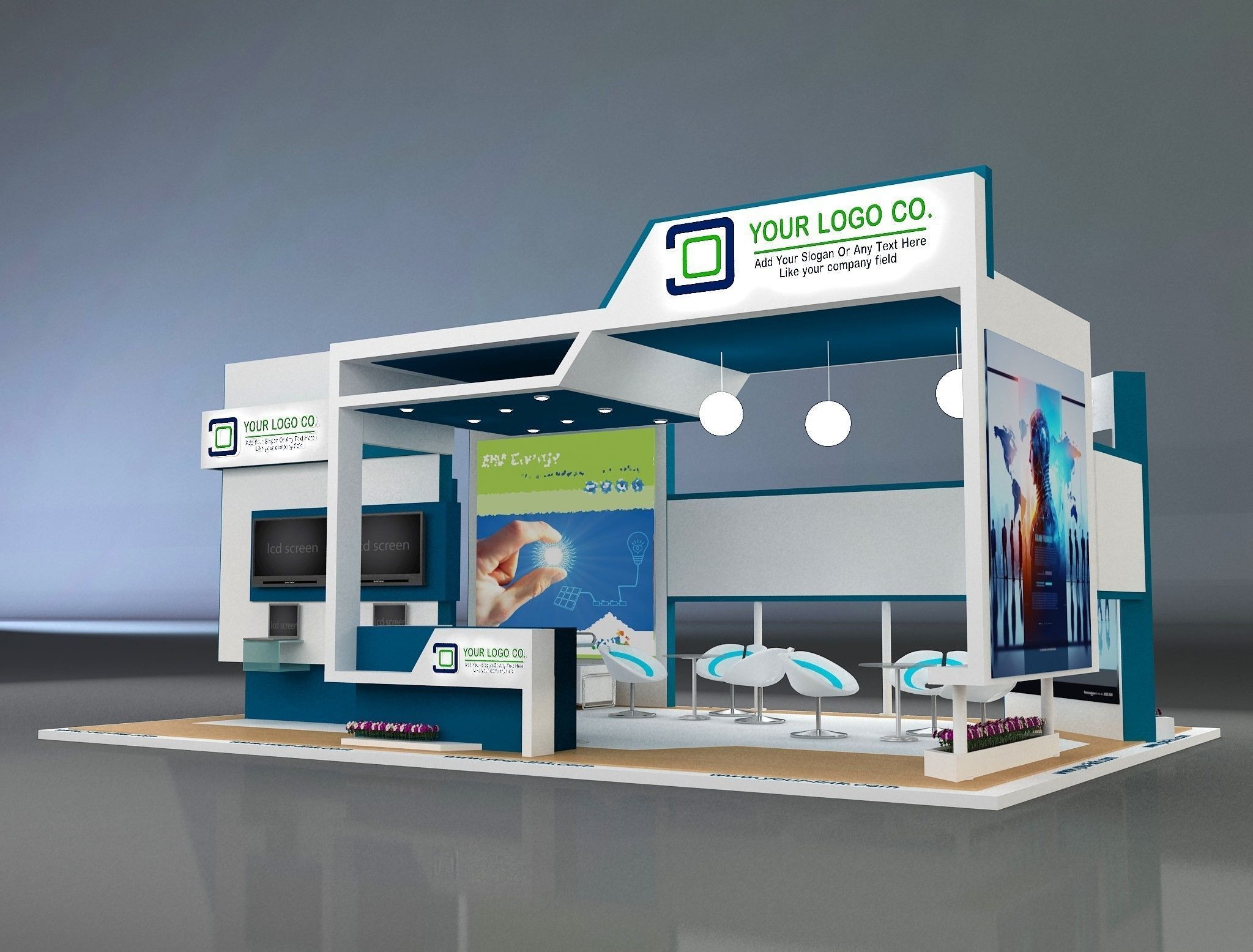 Booth Exhibition Stand a649b 3D model_4