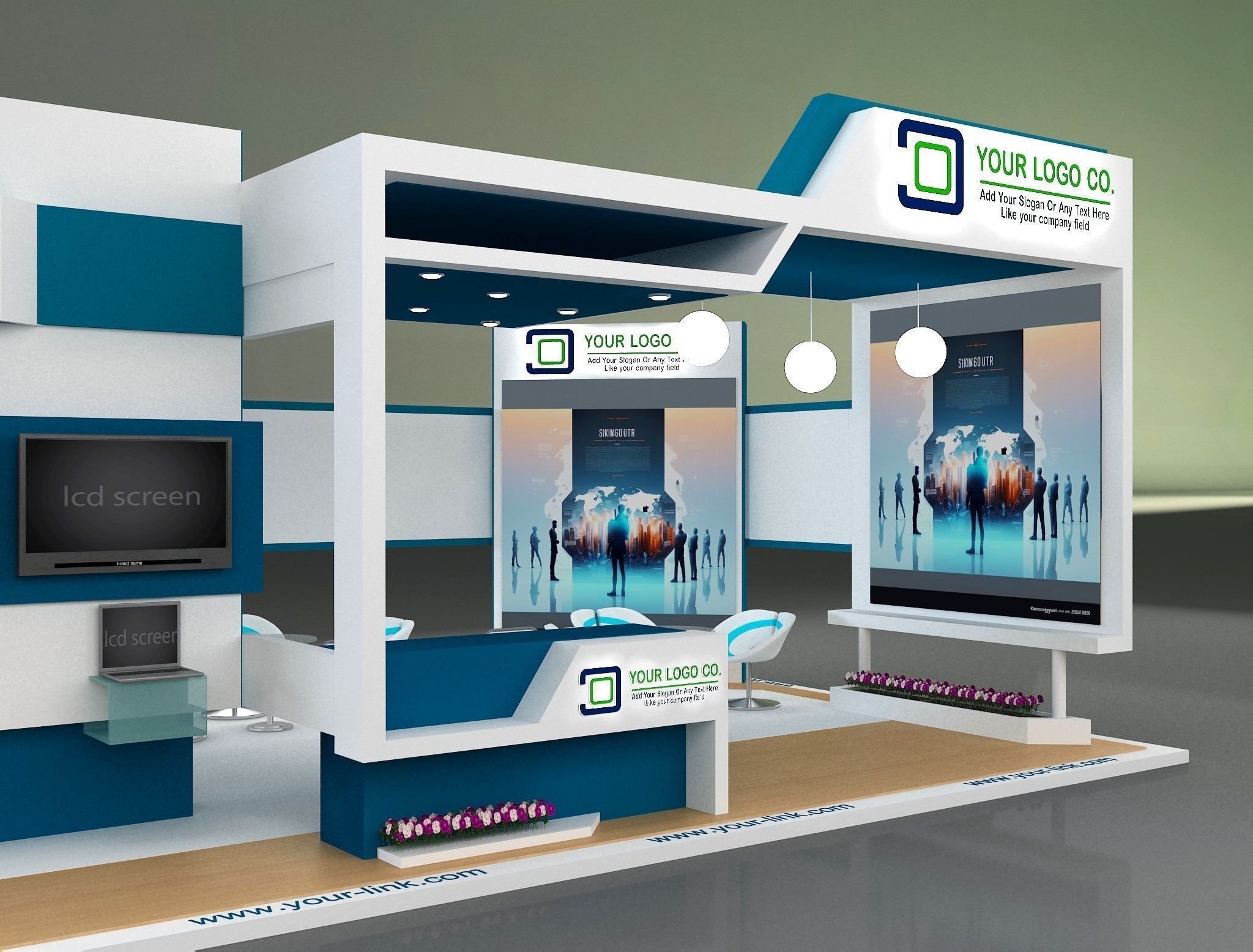 Booth Exhibition Stand a649b 3D model_16