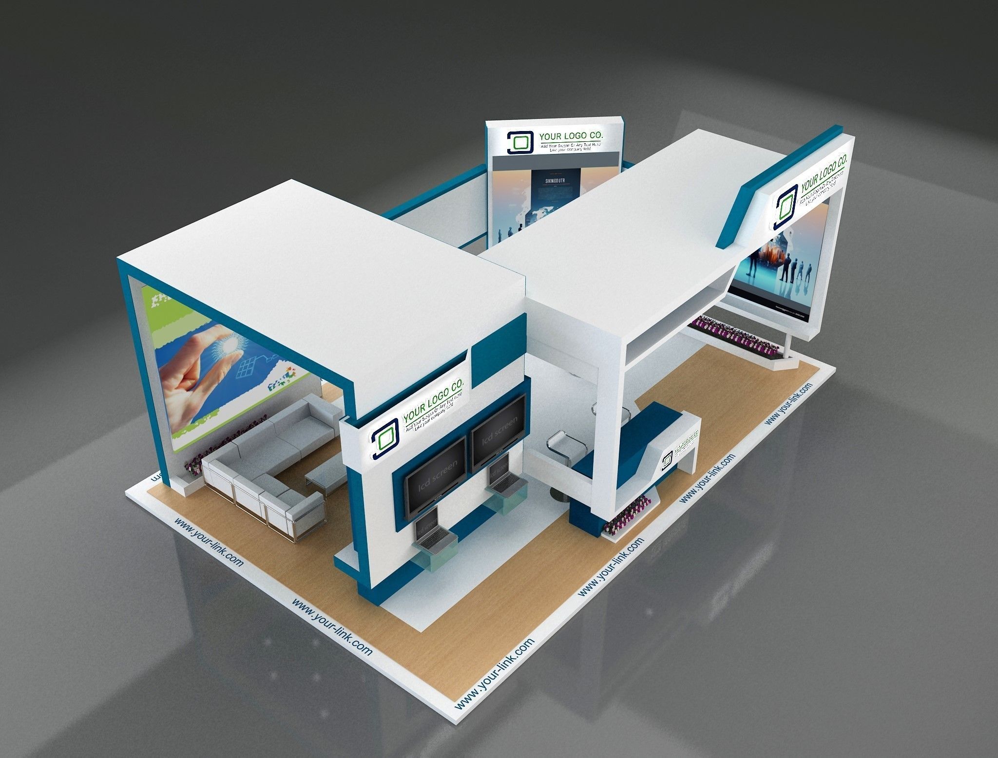 Booth Exhibition Stand a649b 3D model_8