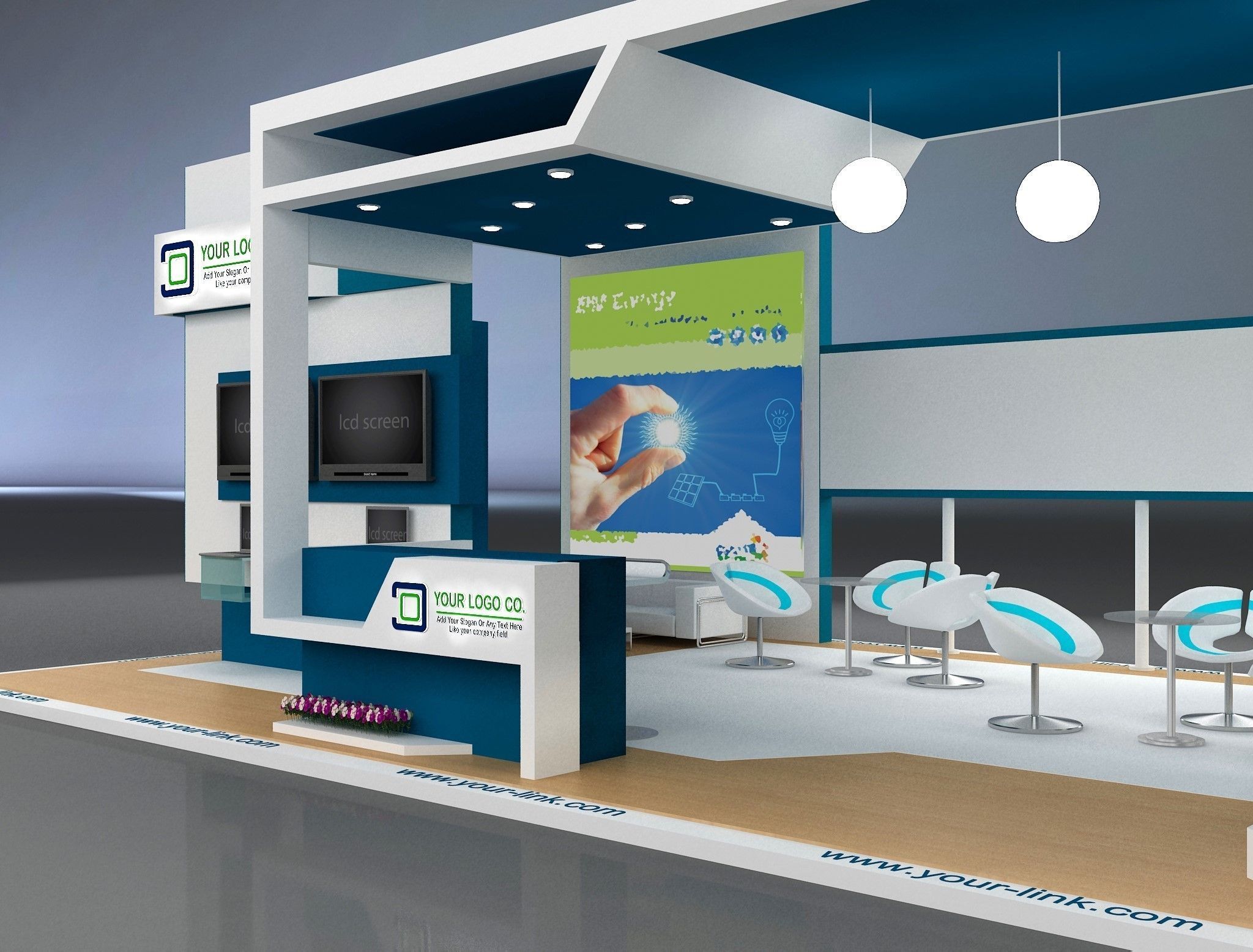 Booth Exhibition Stand a649b 3D model_18