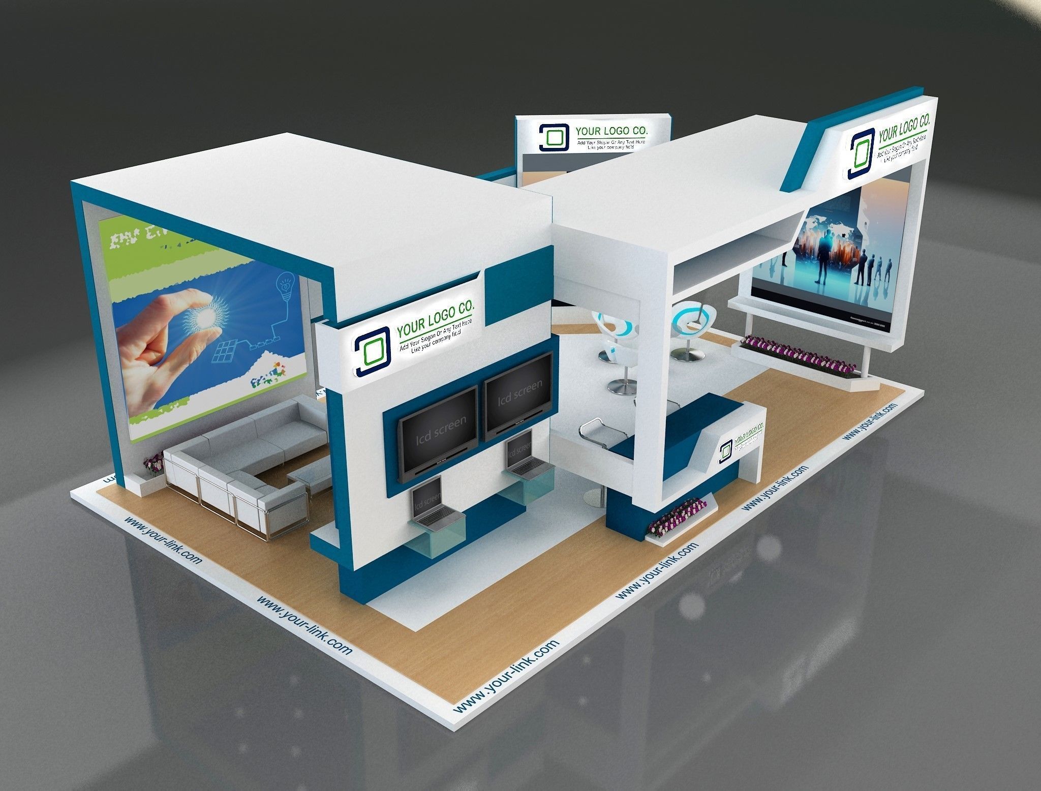 Booth Exhibition Stand a649b 3D model_2