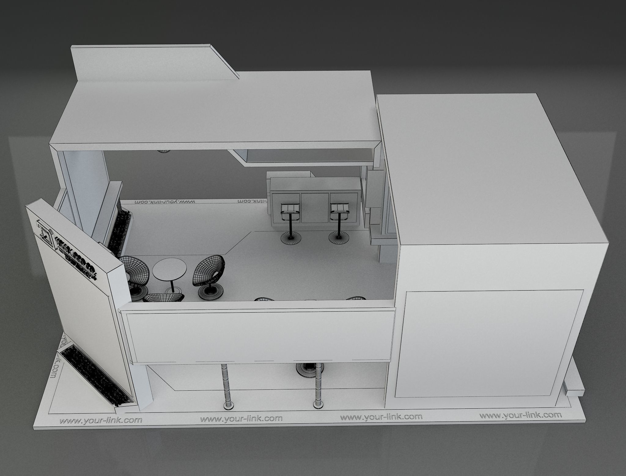 Booth Exhibition Stand a649b 3D model_13