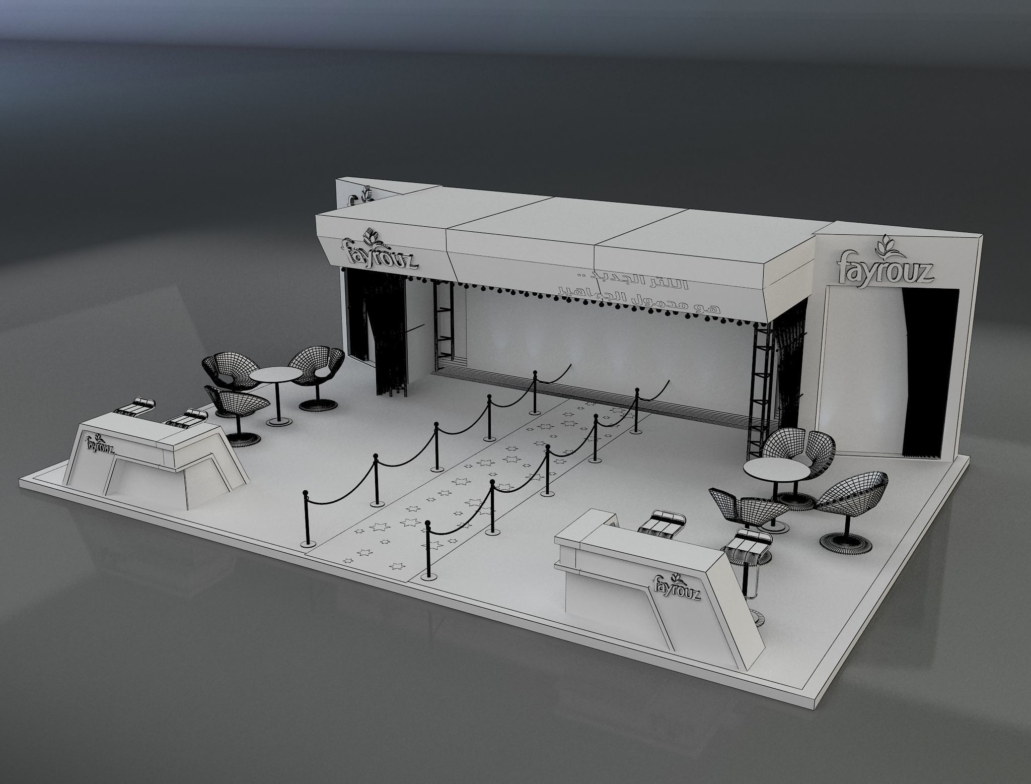 Booth Exhibition Stand a649c 3D model_5