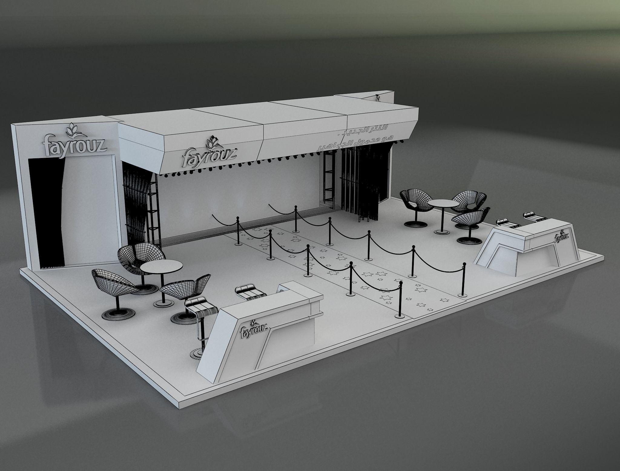 Booth Exhibition Stand a649c 3D model_1