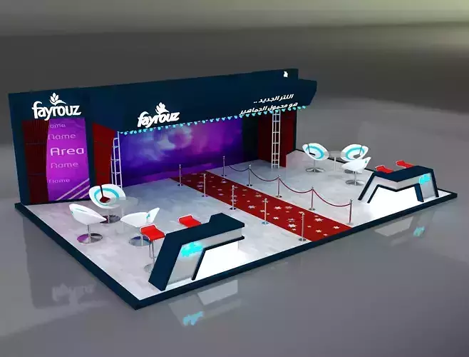  Booth Exhibition Stand a649c 3D model