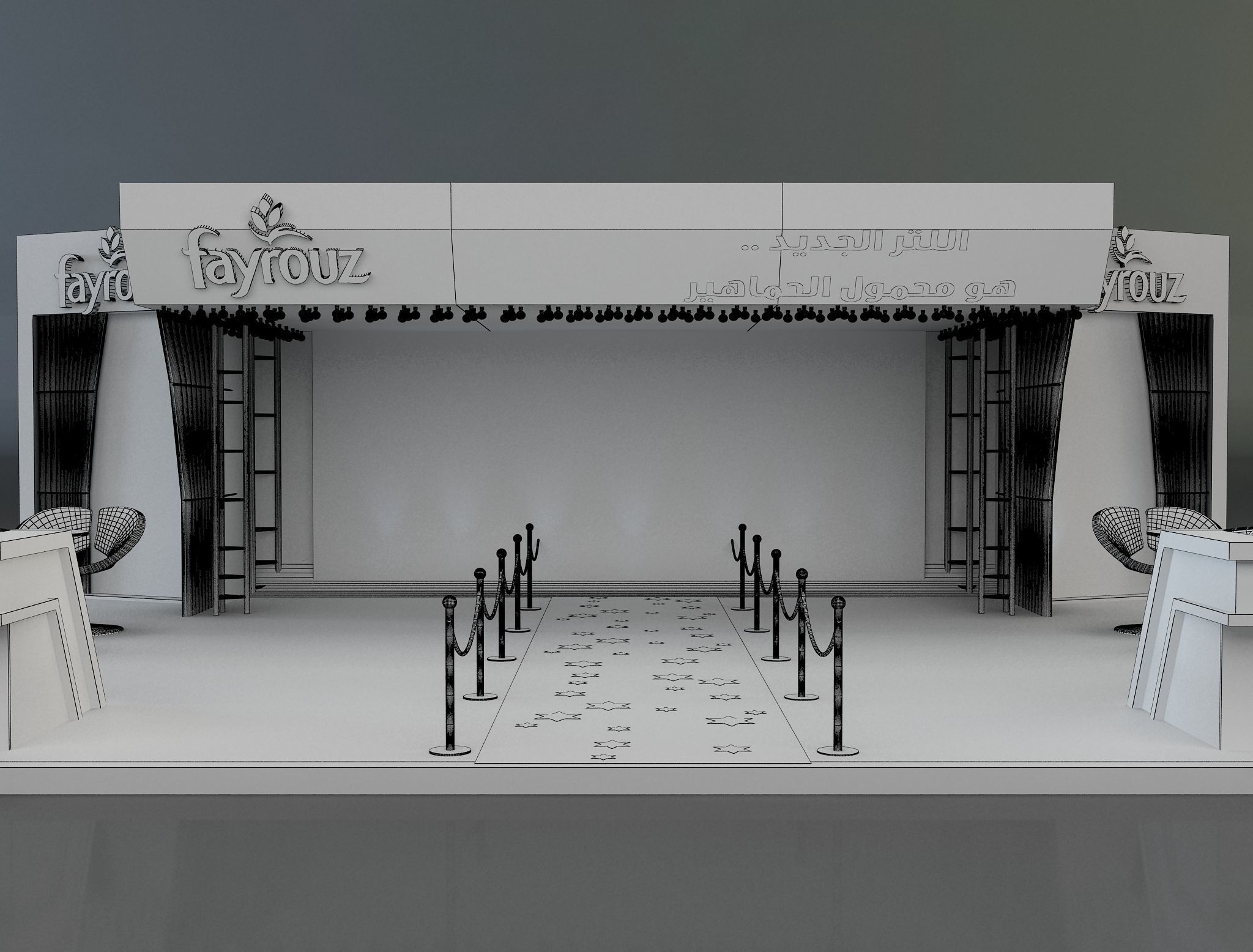 Booth Exhibition Stand a649c 3D model_9
