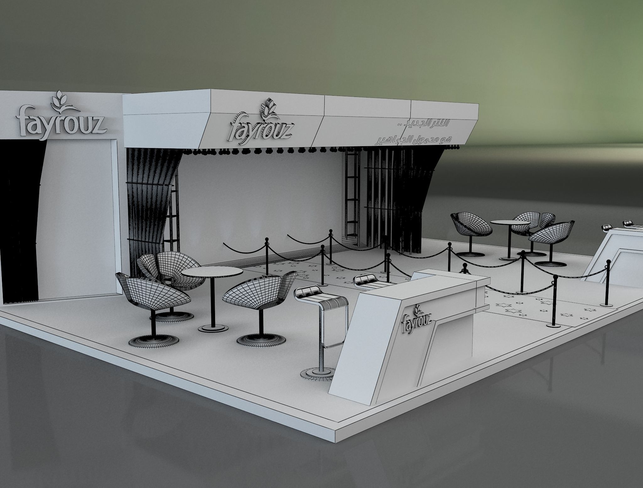 Booth Exhibition Stand a649c 3D model_19