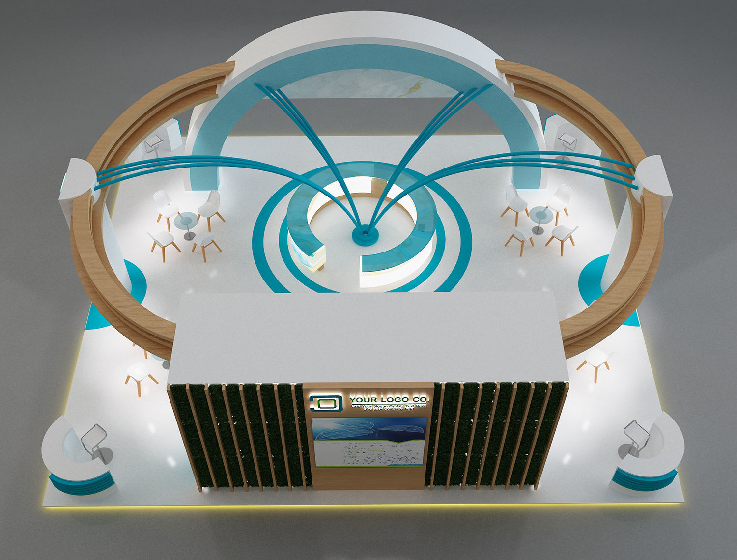 Booth Exhibition Stand a650 3D model_13