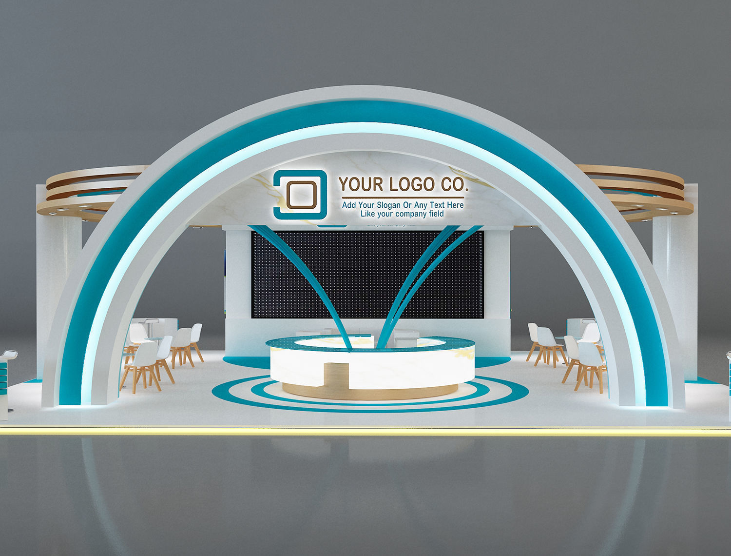 Booth Exhibition Stand a650 3D model_2