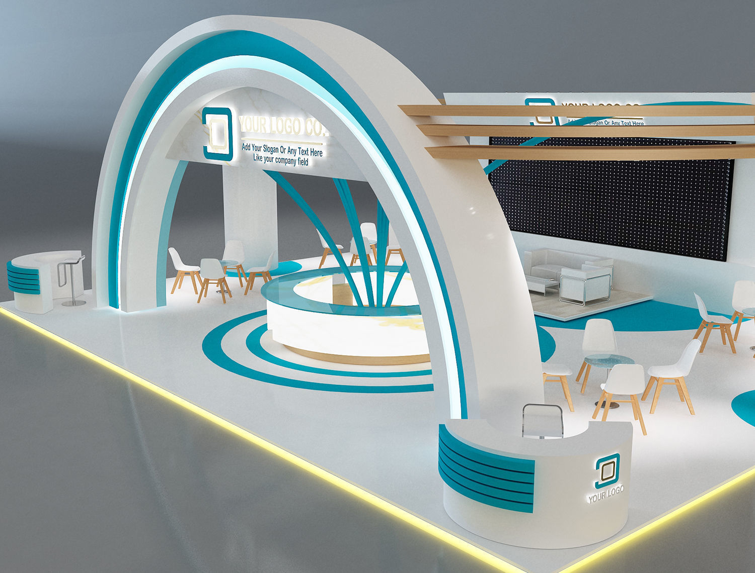 Booth Exhibition Stand a650 3D model_17