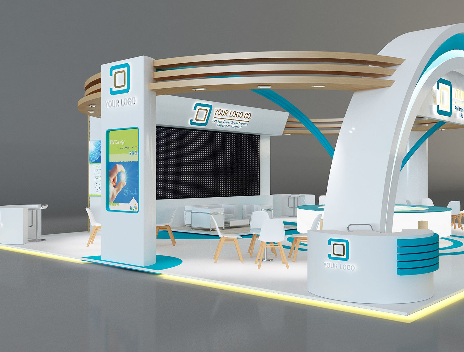 Booth Exhibition Stand a650 3D model_19