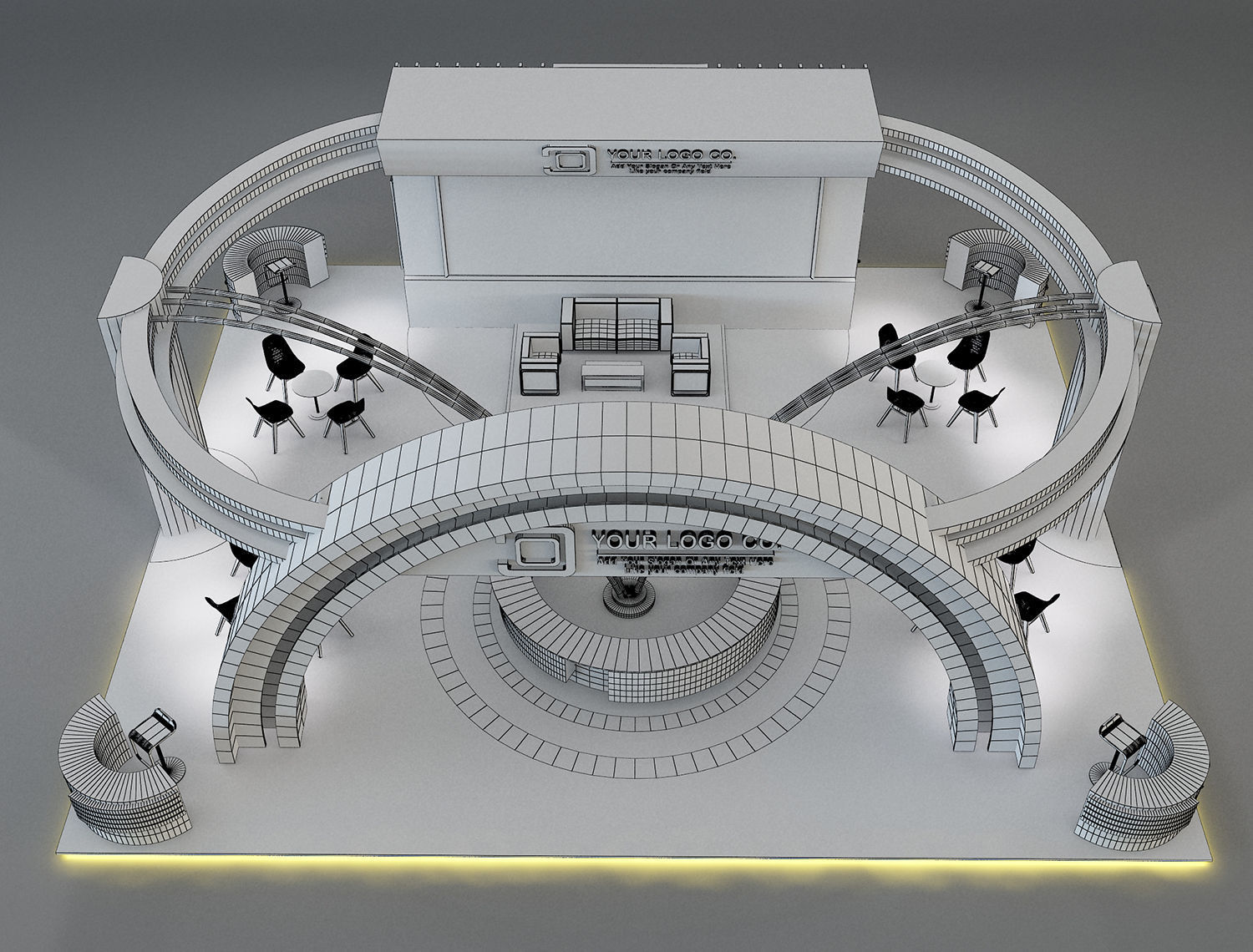 Booth Exhibition Stand a650 3D model_5