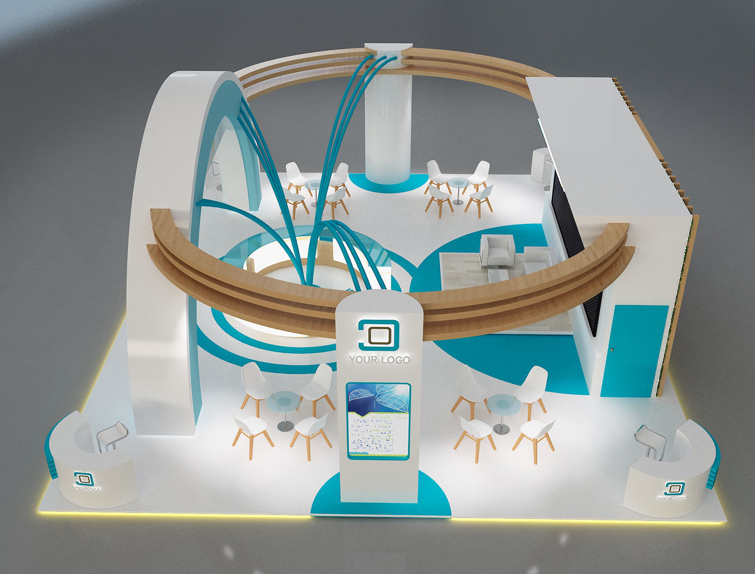 Booth Exhibition Stand a650 3D model_6