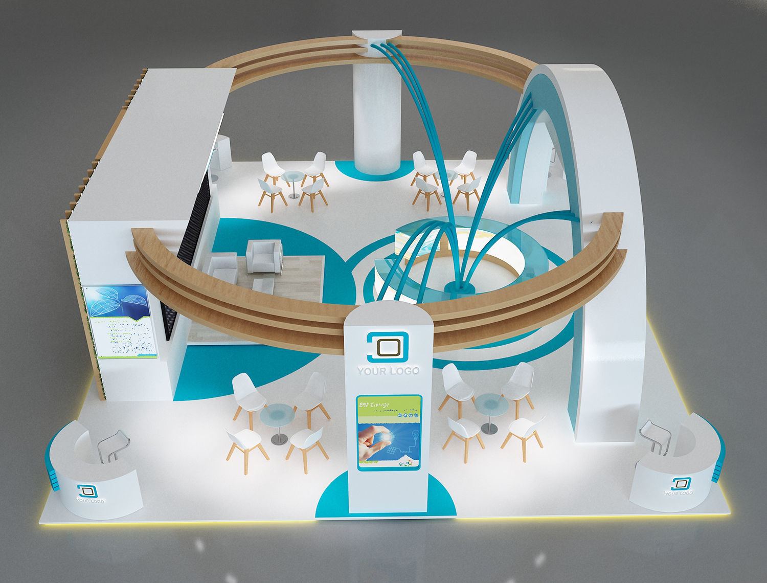 Booth Exhibition Stand a650 3D model_23