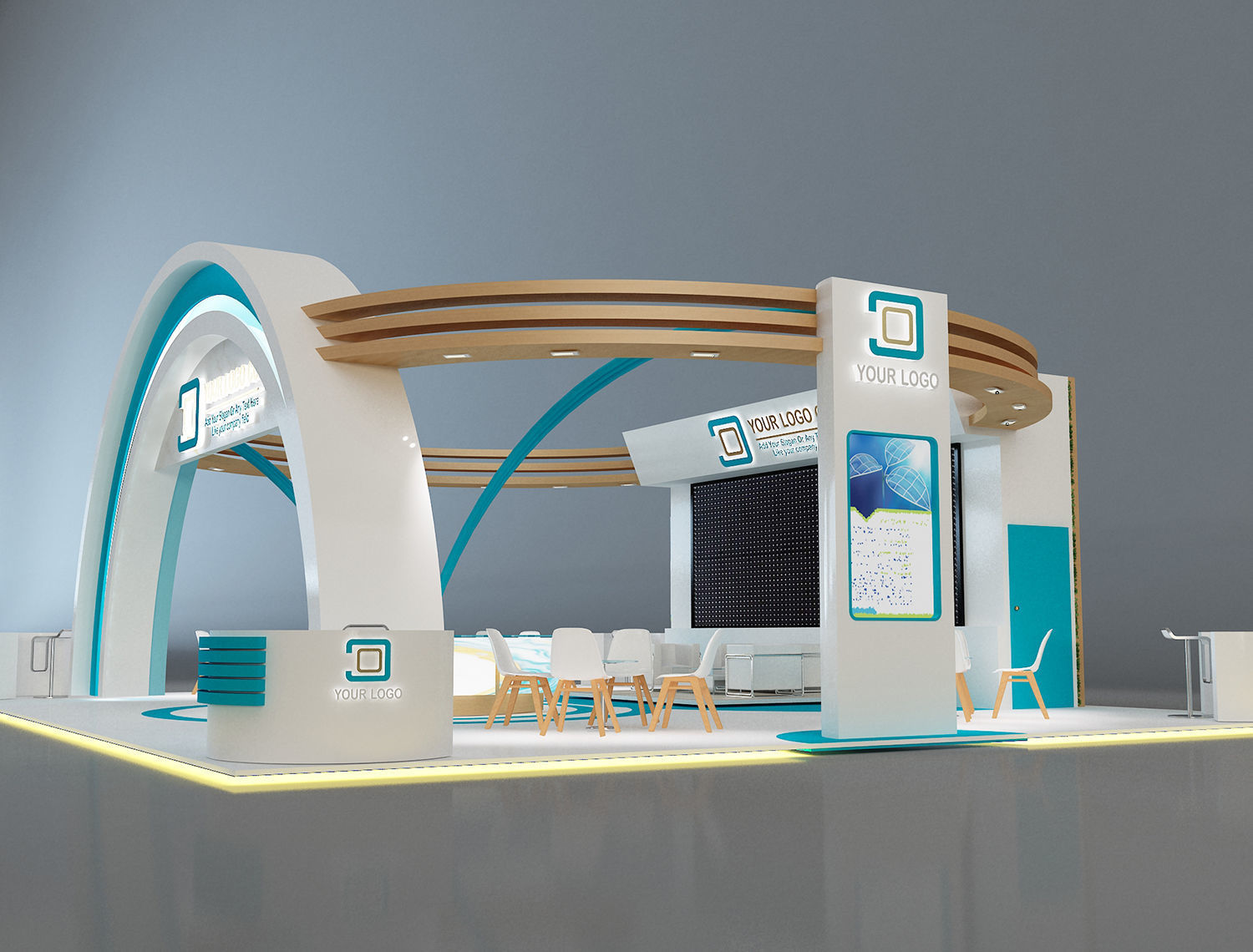Booth Exhibition Stand a650 3D model_15