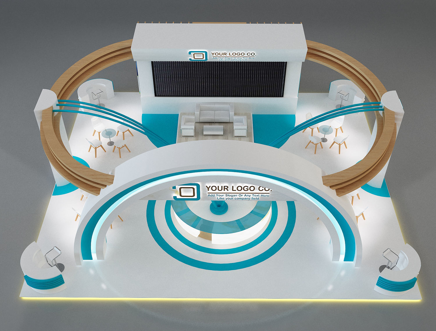 Booth Exhibition Stand a650 3D model_4