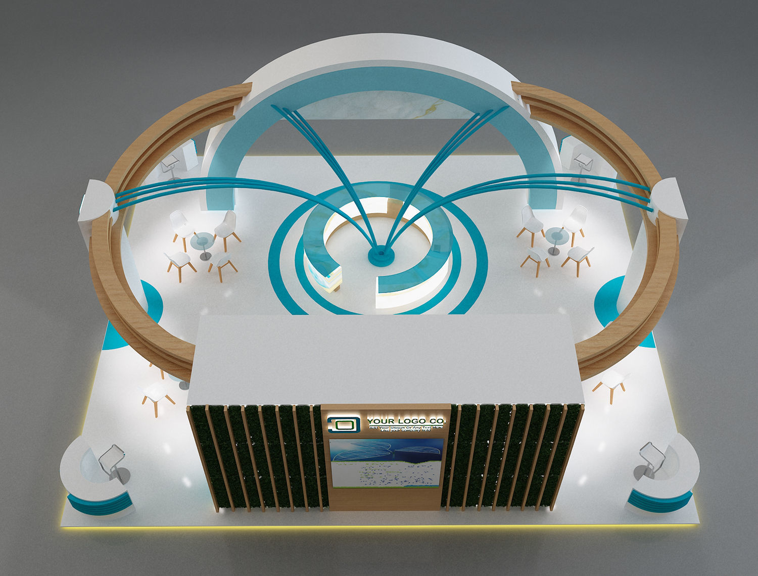 Booth Exhibition Stand a650 3D model_21