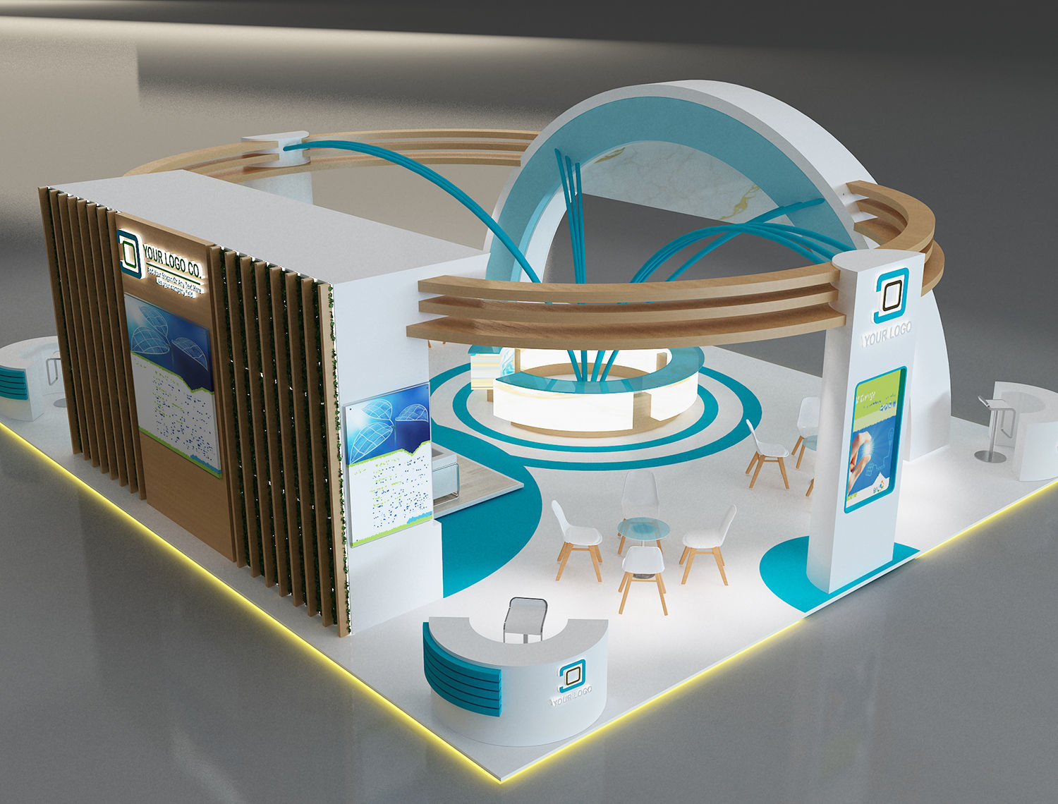 Booth Exhibition Stand a650 3D model_11