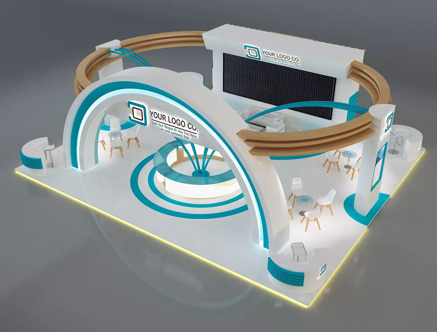 Booth Exhibition Stand a650 3D model_0