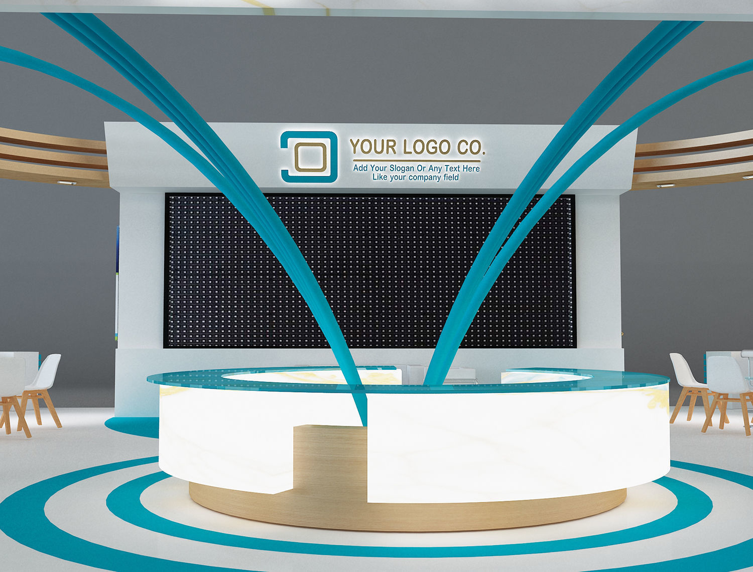 Booth Exhibition Stand a650 3D model_8