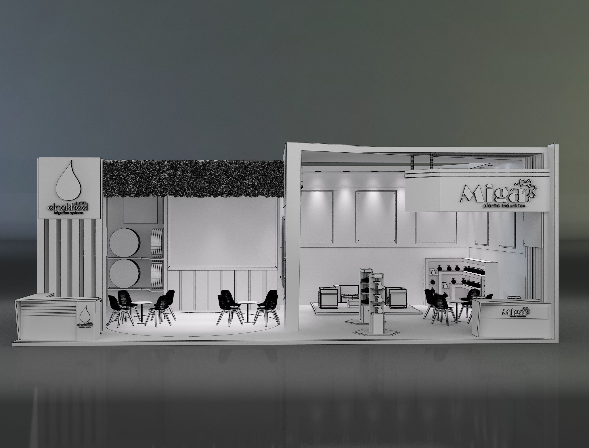 Booth Exhibition Stand a651 3D model_5