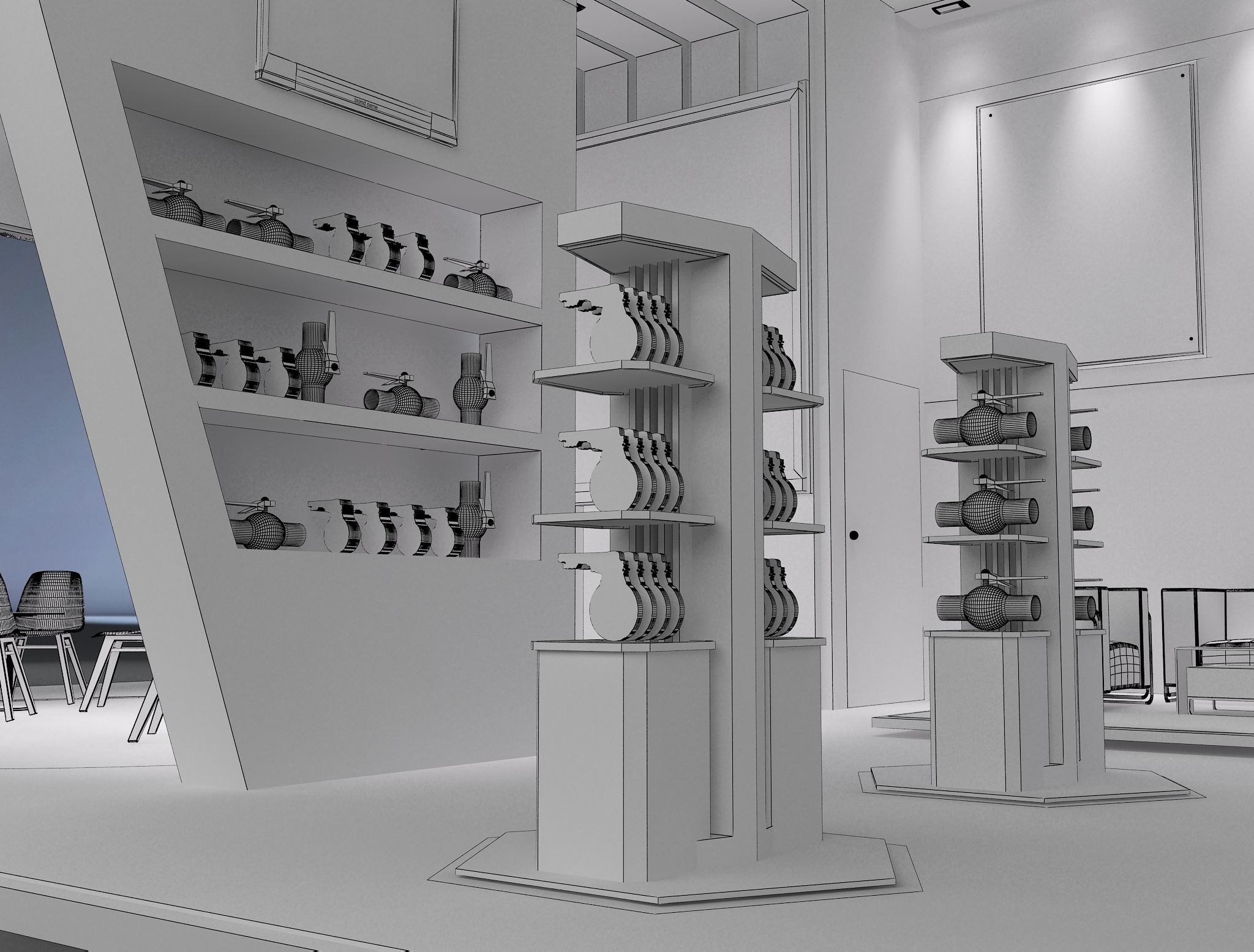 Booth Exhibition Stand a651 3D model_7