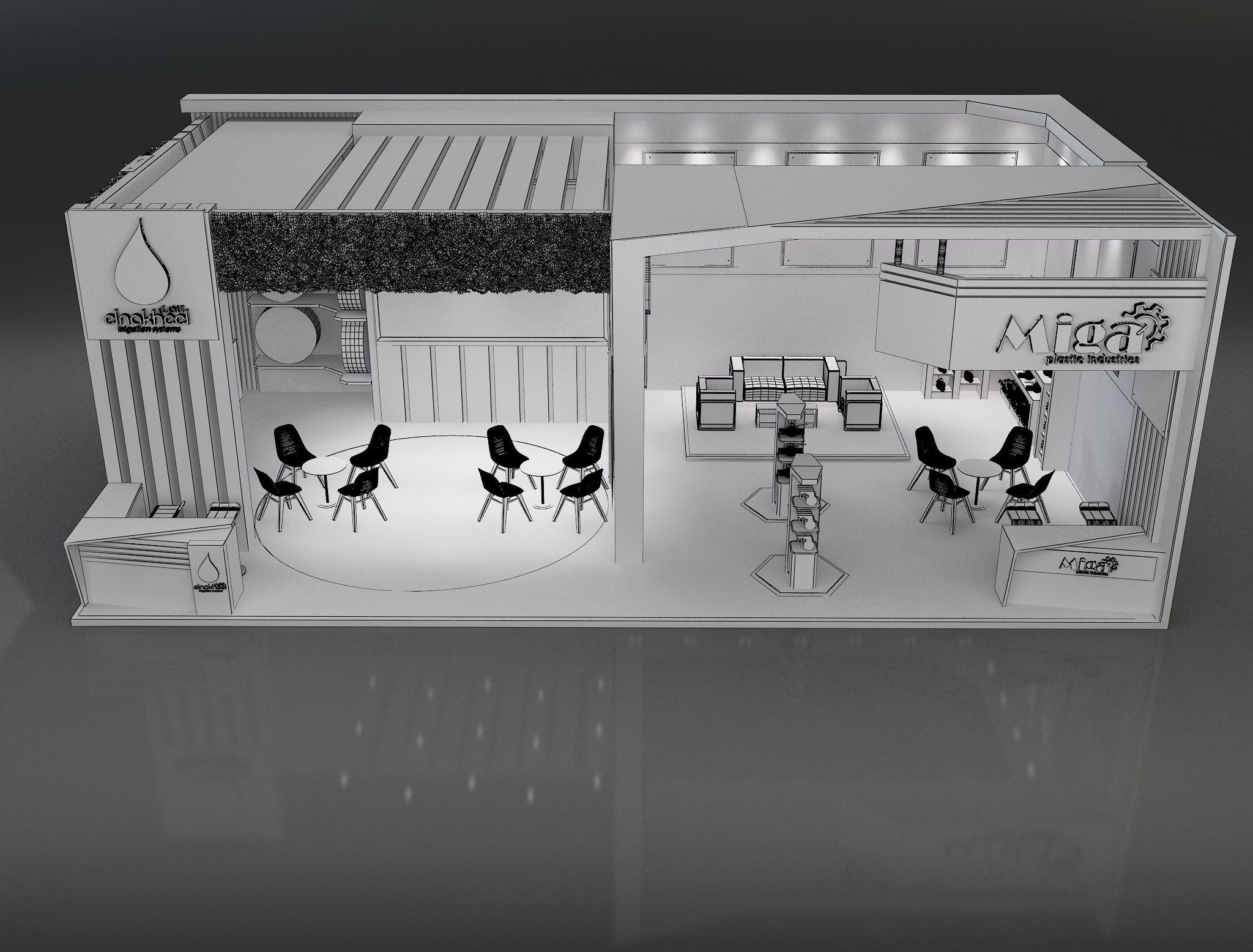 Booth Exhibition Stand a651 3D model_3