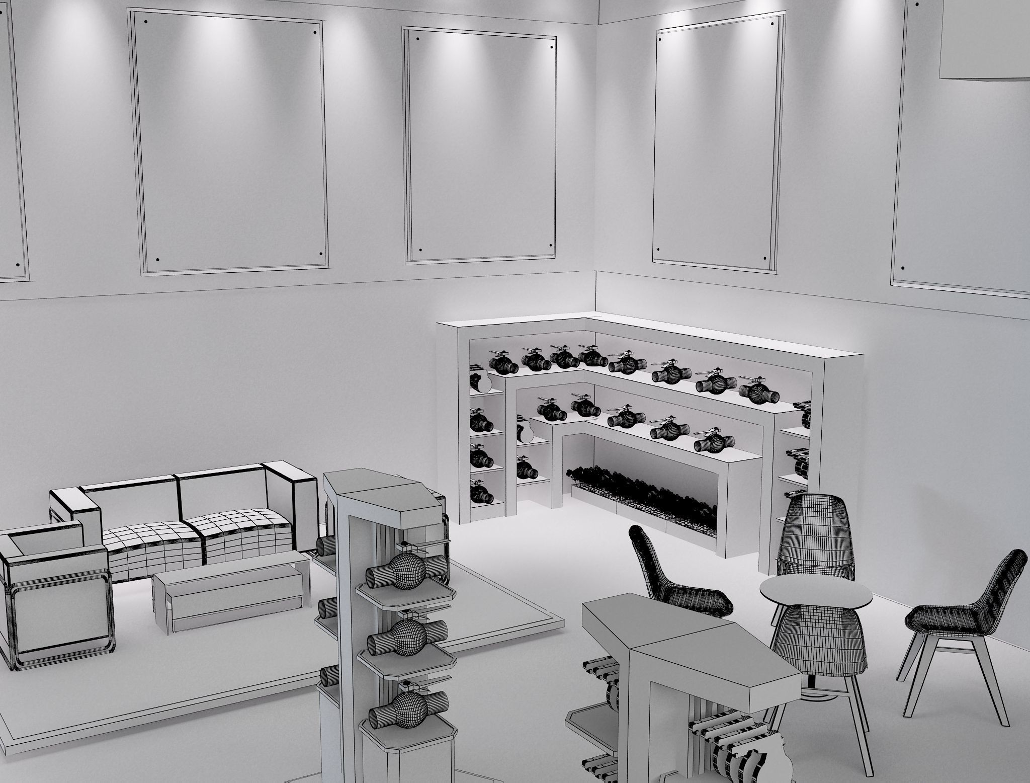 Booth Exhibition Stand a651 3D model_13