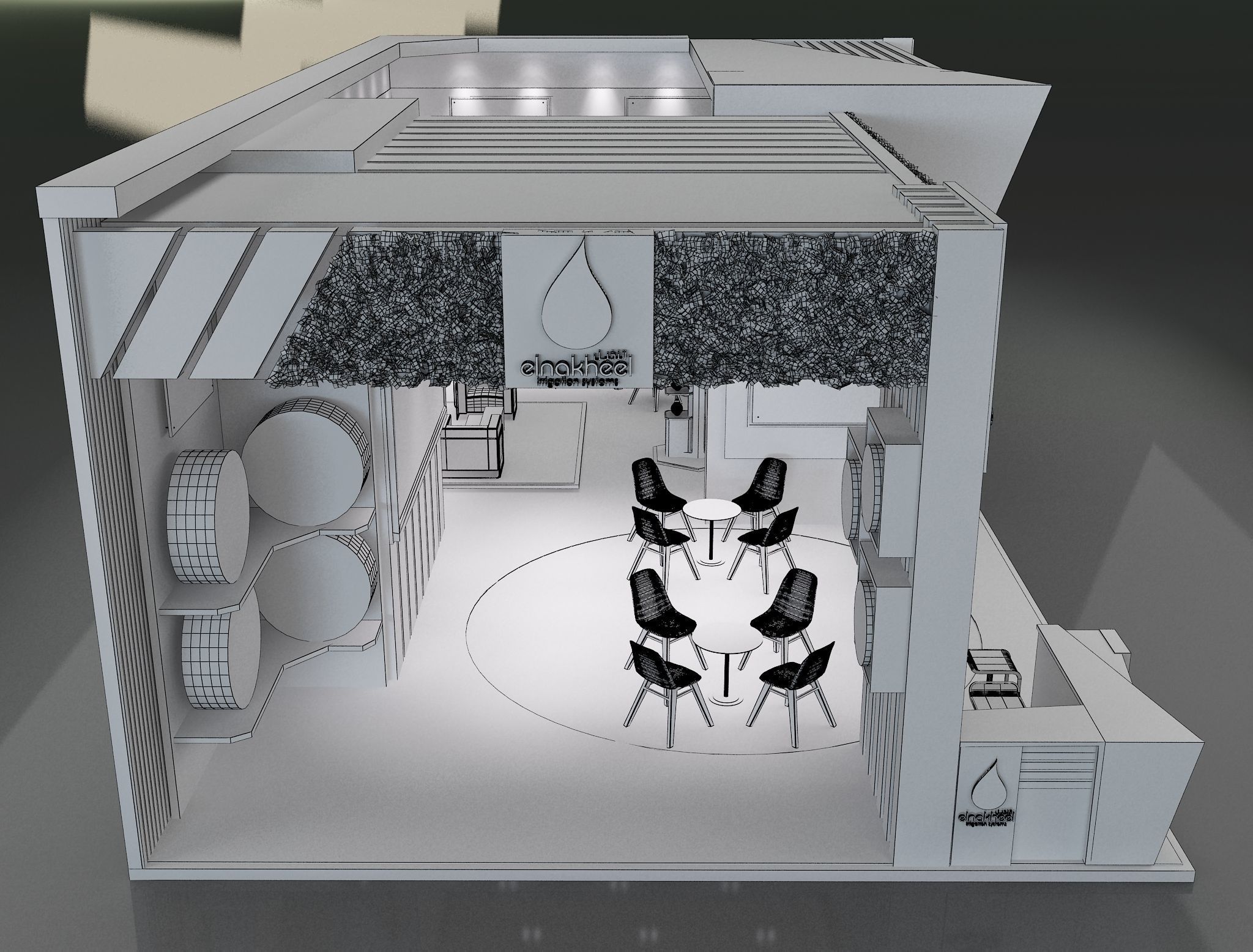 Booth Exhibition Stand a651 3D model_11